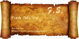 Funk Sára névjegykártya