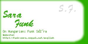 sara funk business card